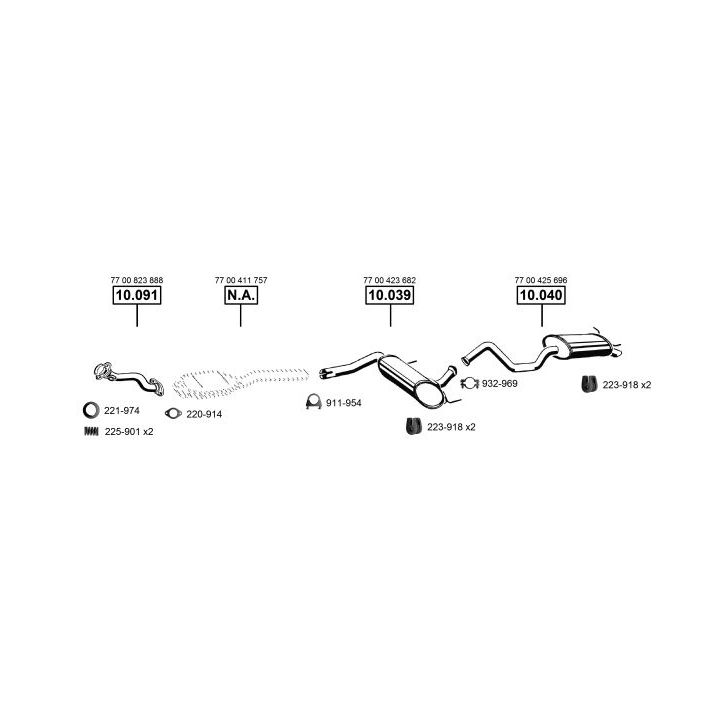 Išmetimo sistema ASMET RE101770