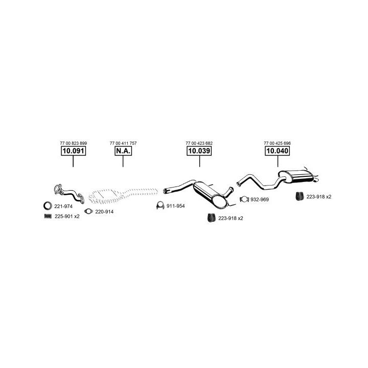 Išmetimo sistema ASMET RE101800