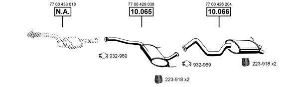 Išmetimo sistema ASMET RE101810