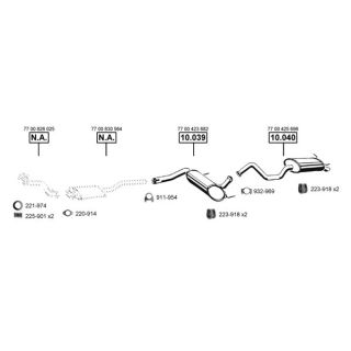 Išmetimo sistema ASMET RE101870