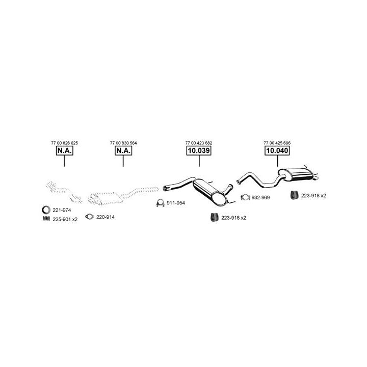 Išmetimo sistema ASMET RE101870