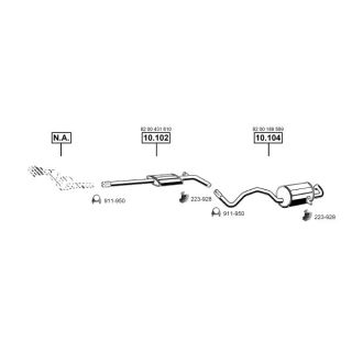 Išmetimo sistema ASMET RE102465