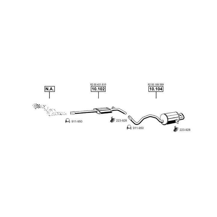 Išmetimo sistema ASMET RE102465