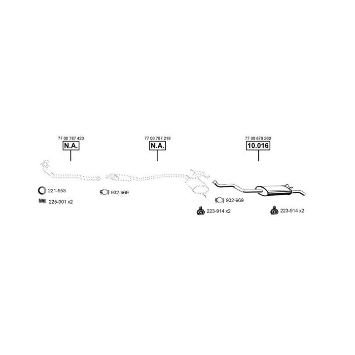 Išmetimo sistema ASMET RE103930
