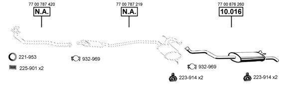 Išmetimo sistema ASMET RE103930