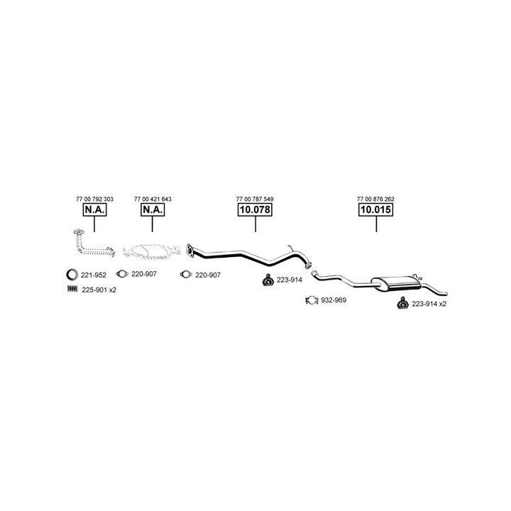 Išmetimo sistema ASMET RE104125