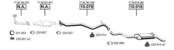 Išmetimo sistema ASMET RE104125