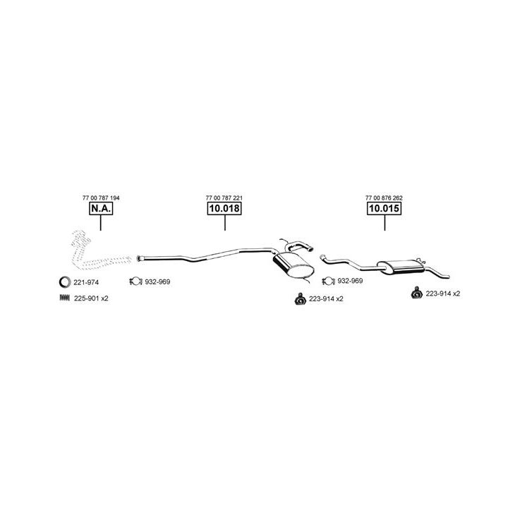 Išmetimo sistema ASMET RE104170