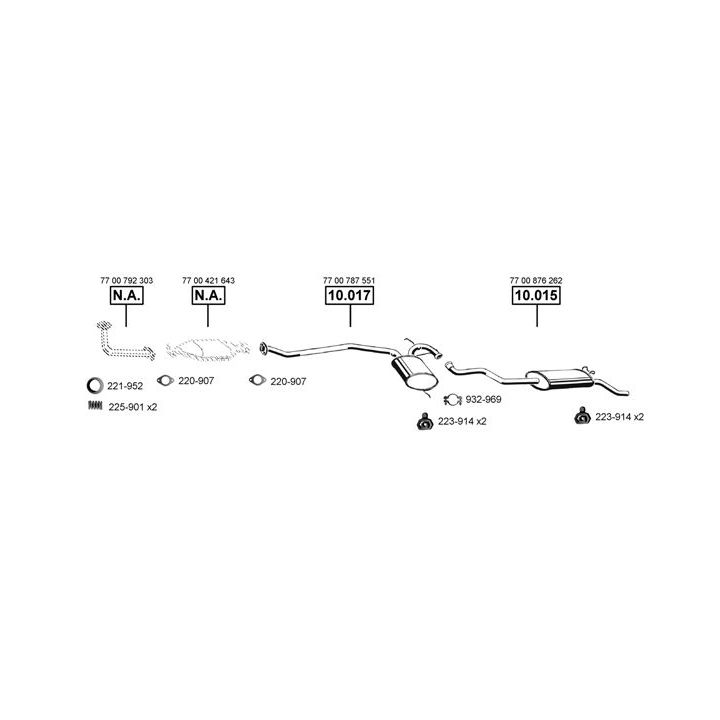 Išmetimo sistema ASMET RE104190