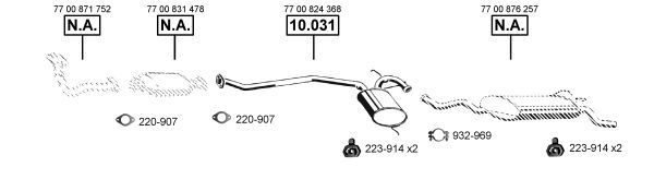 Išmetimo sistema ASMET RE104230