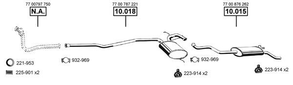 Išmetimo sistema ASMET RE104250