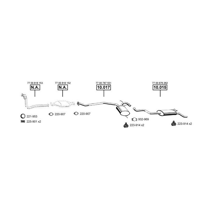 Išmetimo sistema ASMET RE104255