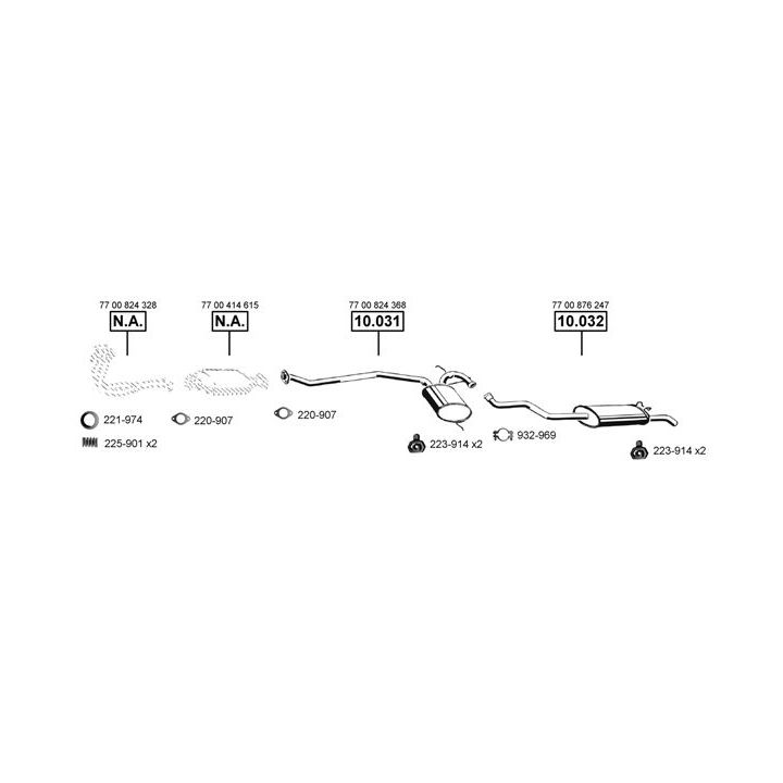 Išmetimo sistema ASMET RE104300