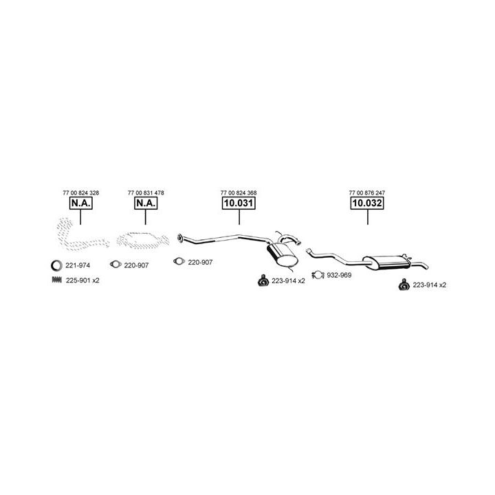 Išmetimo sistema ASMET RE104310