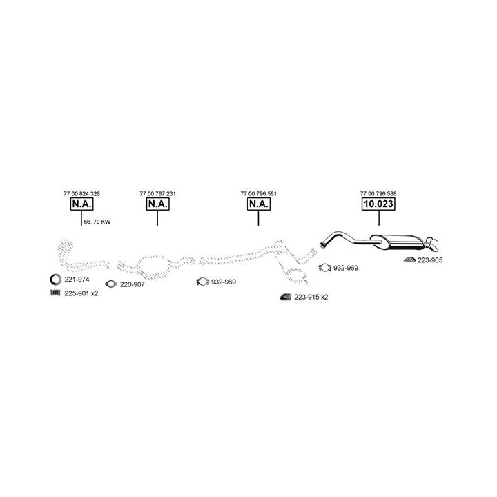 Išmetimo sistema ASMET RE104515