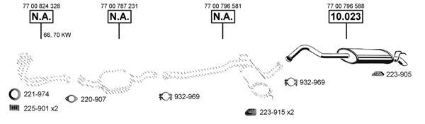 Išmetimo sistema ASMET RE104515