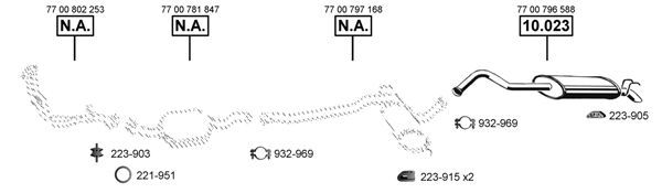 Išmetimo sistema ASMET RE104560