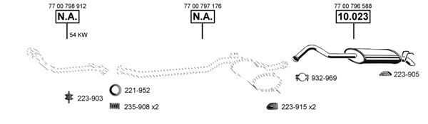 Išmetimo sistema ASMET RE104580