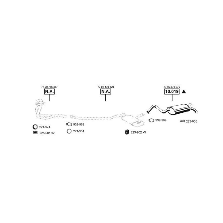 Išmetimo sistema ASMET RE104615