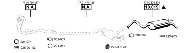 Išmetimo sistema ASMET RE104615