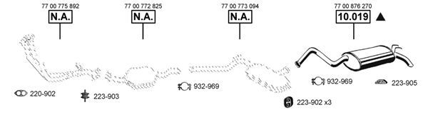 Išmetimo sistema ASMET RE104620