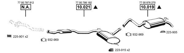 Išmetimo sistema ASMET RE104630