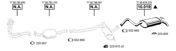 Išmetimo sistema ASMET RE104635
