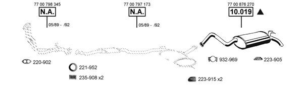 Išmetimo sistema ASMET RE104650