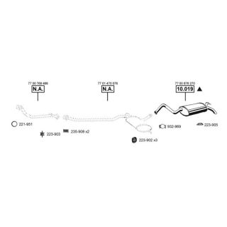 Išmetimo sistema ASMET RE104705