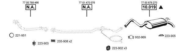 Išmetimo sistema ASMET RE104705
