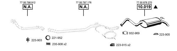 Išmetimo sistema ASMET RE104710