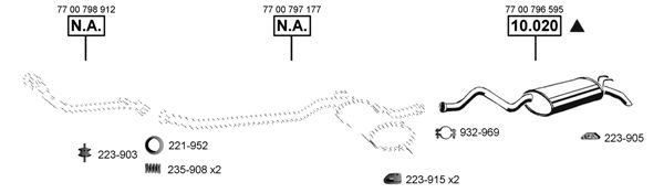Išmetimo sistema ASMET RE104840