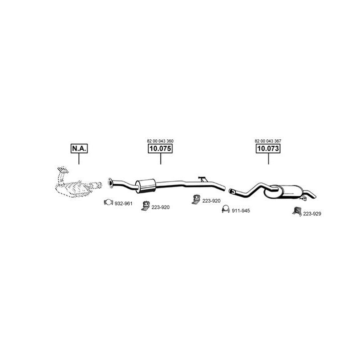 Išmetimo sistema ASMET RE105400