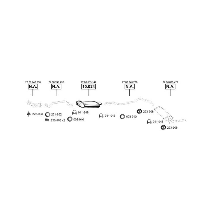 Išmetimo sistema ASMET RE105520