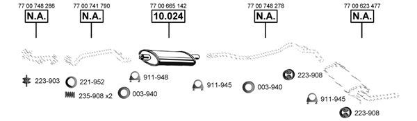 Išmetimo sistema ASMET RE105520