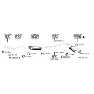Išmetimo sistema ASMET RE105615