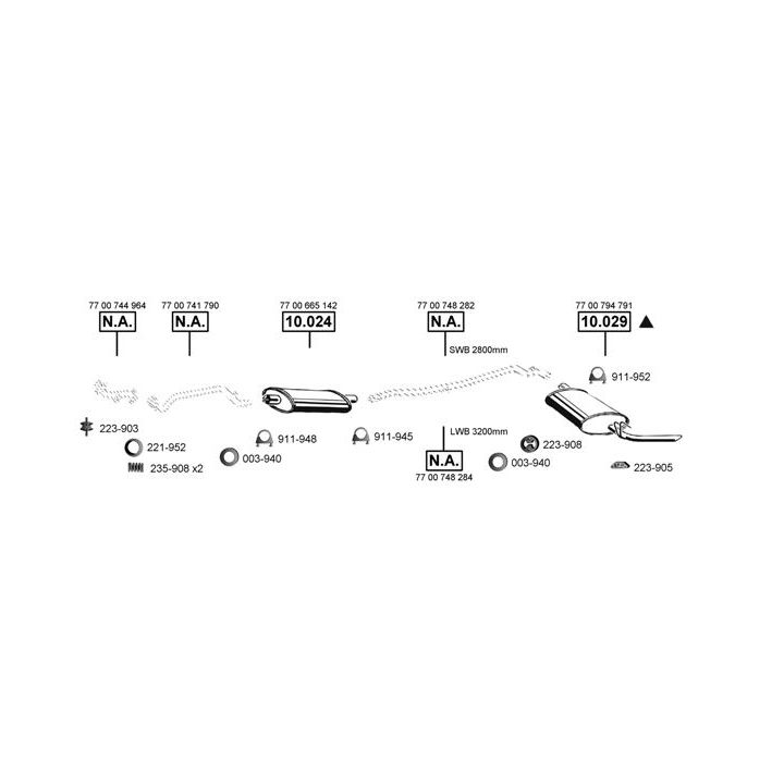 Išmetimo sistema ASMET RE105615