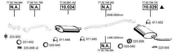 Išmetimo sistema ASMET RE105615