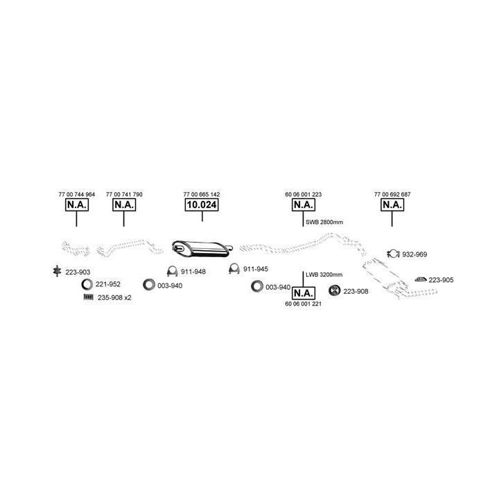 Išmetimo sistema ASMET RE105620