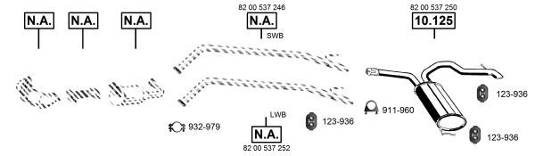 Išmetimo sistema ASMET RE105675