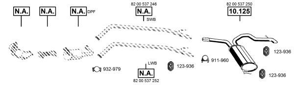 Išmetimo sistema ASMET RE105677