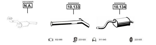 Išmetimo sistema ASMET RE105900