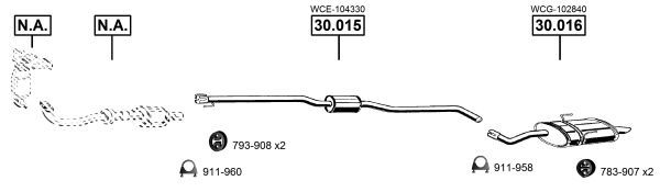 Išmetimo sistema ASMET RO300800