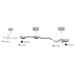 Išmetimo sistema ASMET RO300805