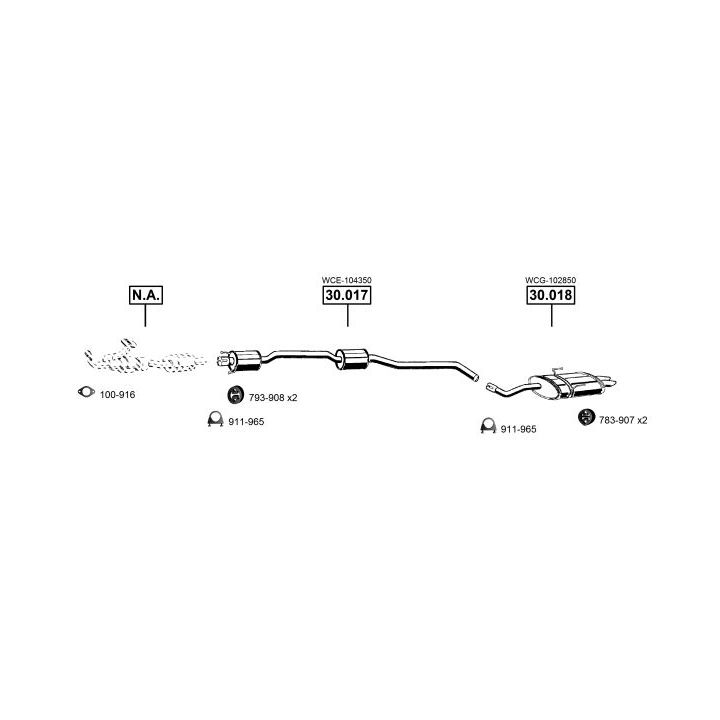 Išmetimo sistema ASMET RO300805