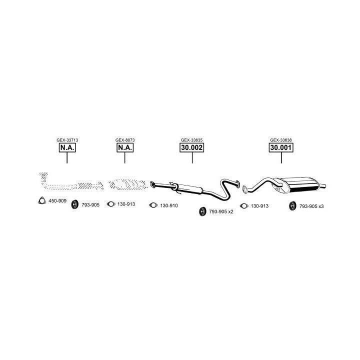 Išmetimo sistema ASMET RO301200