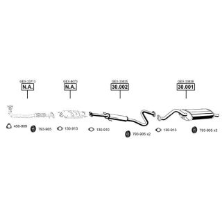 Išmetimo sistema ASMET RO301350