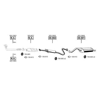 Išmetimo sistema ASMET RO301500