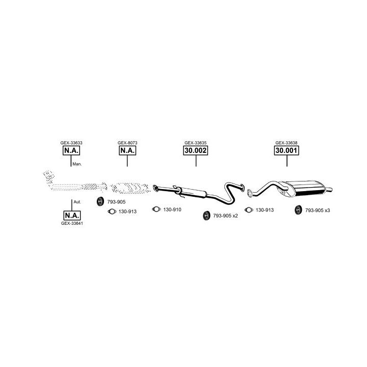 Išmetimo sistema ASMET RO301500