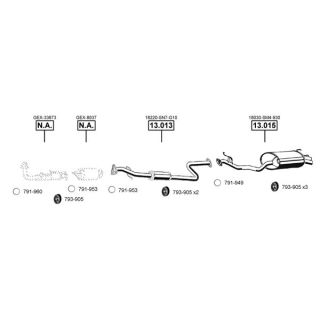 Išmetimo sistema ASMET RO302250
